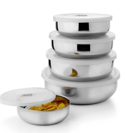 Uninox Steel Fresto Lid Bowl 5 Pcs Set